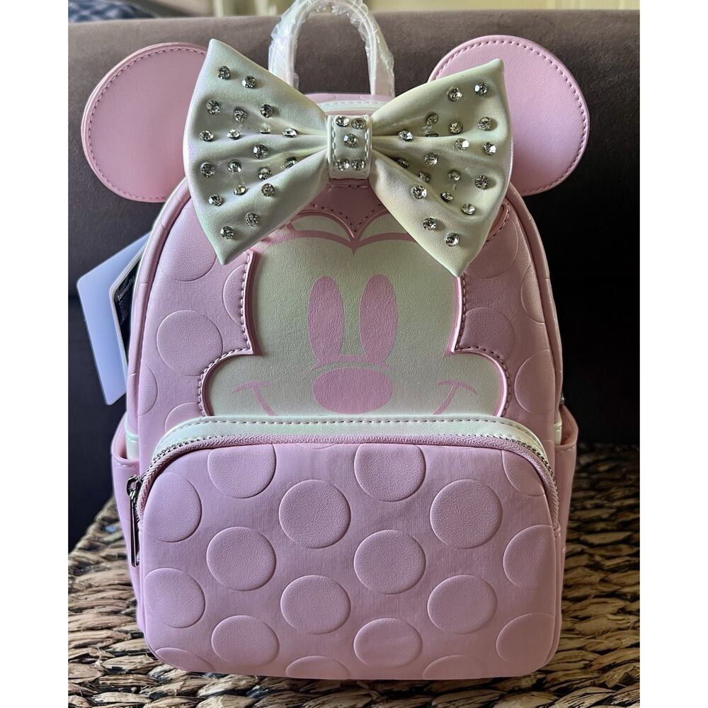 Loungefly Pink Bedazzled Minnie Mouse Mini Backpack
